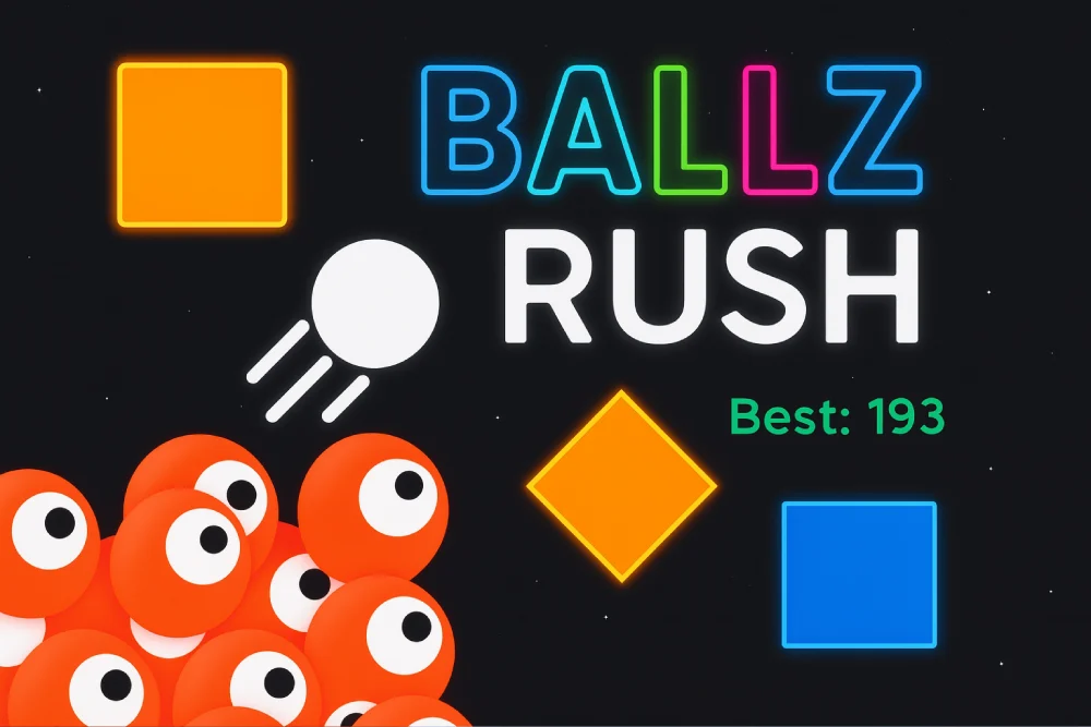 Ballz Rush tunnel runner browser game