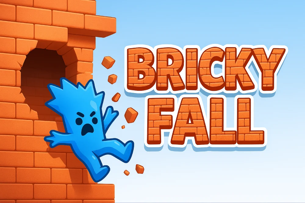 Bricky Fall browser game screenshot