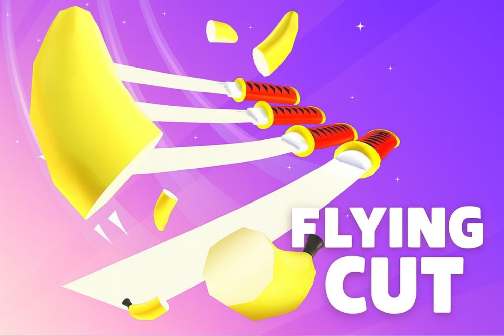 Flying Cut online browser game slicing obstacles